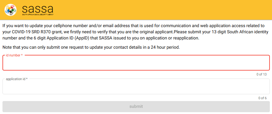 How To Fix Unauthorized Cellphone Number Change For R370 SRD Grant